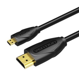 VENTION Micro HDMI to HDMI Converter Cable Cord HD Bi-Directional Micro HDMI Port Compatible with Tablets, Smartphones, Cameras, etc. (1m / VAA-D03-B100)