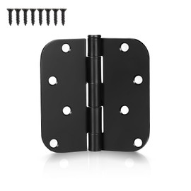 KNOBWELL 30 Pack Matte Black Door Hinges 4" x 4" Interior Door Hinges with 5/8" Radius Corners