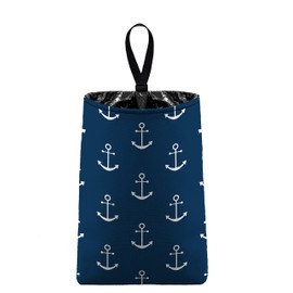 The Mod Mobile Auto Trash (Navy Anchors) by car trash bag litter bag garbage can for your automobile