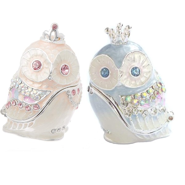 <Owl Set Crown Owl (Fairy Blue) & Tiara Owl (Sweet Pink)> Pierce