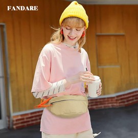 FANDARE Crossbody Sling Backpack Belt Bag Fanny Packs One Shoulder Bag Crossbody Bag for Men Women Chest Bag for Work Outdoor Running Traveling Office College Travel Satchel BagKhaki