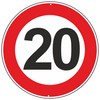 Pubblimania Maximum Speed 20km Aluminium Road Signs Round 3mm Thick