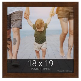 wallsthatspeak 18x19 Mocha Walnut Picture Frame for Puzzles Posters Photos or Artwork