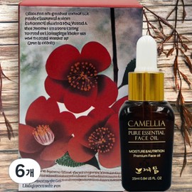 Jeju Camellia Vegetable Oil Oil Pack Camellia Pure Essential Oil Jeju Camellia Oil Face Oil 6 Pieces 25ml / 제주닮 식물성오일 오일팩 동백 퓨어 에센셜 오일 제주 동백오일 페이스오일 6개 25ml