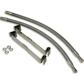 TireMinder 16-19.5 Inch Braided Steel Valve Extender Kit for Dually Wheels, Rim Mounted, 2 Pack