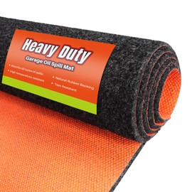 Heavy Duty Oil Spill Mat, Garage Floor Mat for Under Car, 64" X 32", Waterproof, 1/4" Rubber Backing Protects Floor, Reusable, Absorbs All Types of Spills, Oil Absorbent Pads (Black, 64" x 32")