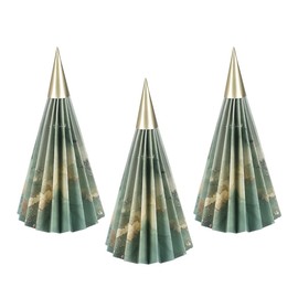 Ideen mit Herz Magnetic Folding Fir Trees, Honeycomb Trees, Decorative Tree Christmas, Advent, 12.5 cm High, Diameter 8.5 cm, Pack of 3