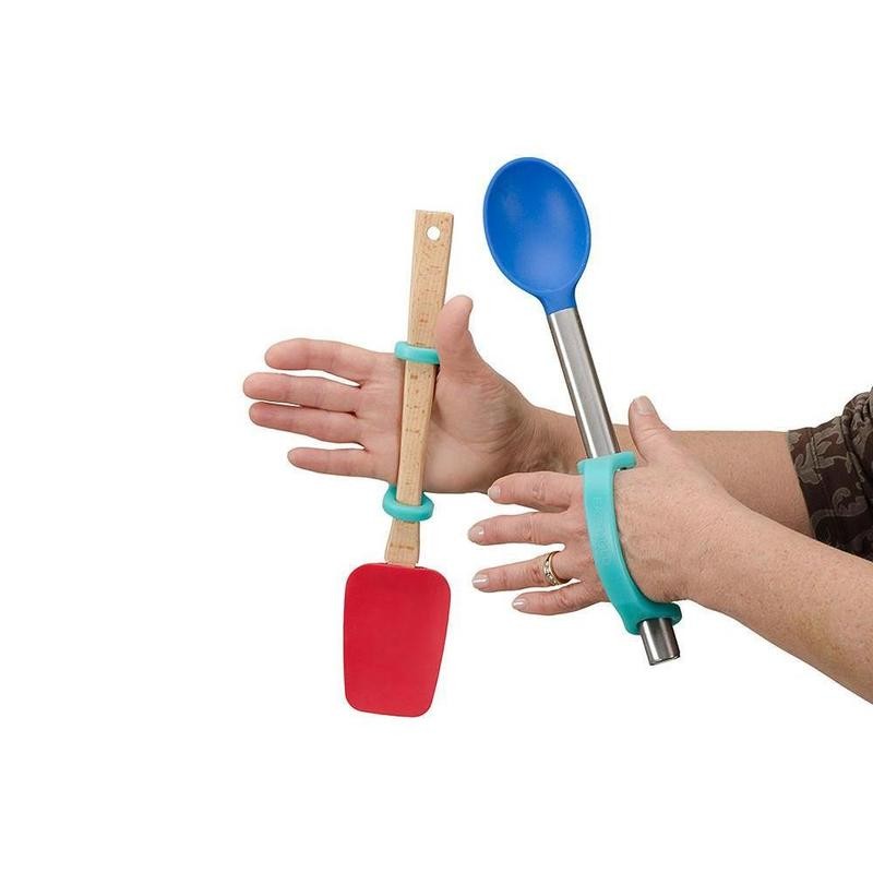 EaZyHold Aqua Two Pack 6.5" - Universal Cuff Hand Gripper,