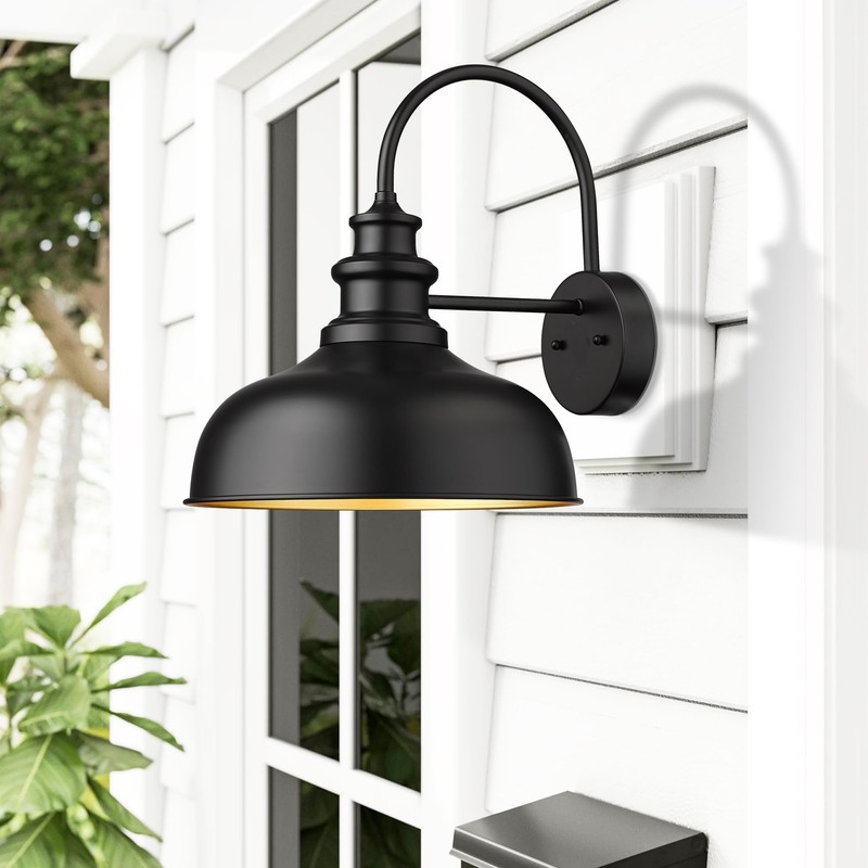 Bestshared 14" Gooseneck Barn Light Farmhouse Wall Mount Light Fixture