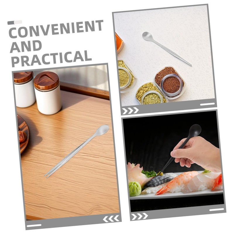 Outanaya 2pcs Stainless Steel Tasting Utensil Precision Sampling Spoon Kitchen