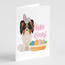 Tricolor Papillon Easter Greeting Cards and Envelopes Pack of 8
