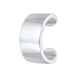 Kuzzoi Men's Earring Ear Cuff, Single Ear Cuff (13 mm) Round, 1 Piece Earring for Men, Ear Cuff Made of 925 Sterling Silver, Men's Stud Earrings, Sterling Silver