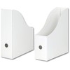 Simple Houseware White Magazine File Holder Organizer Box (Pack of