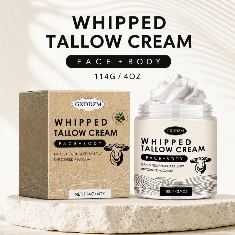Crema Batida de Sebo, Rostro y Cuerpo, Sin Aroma +