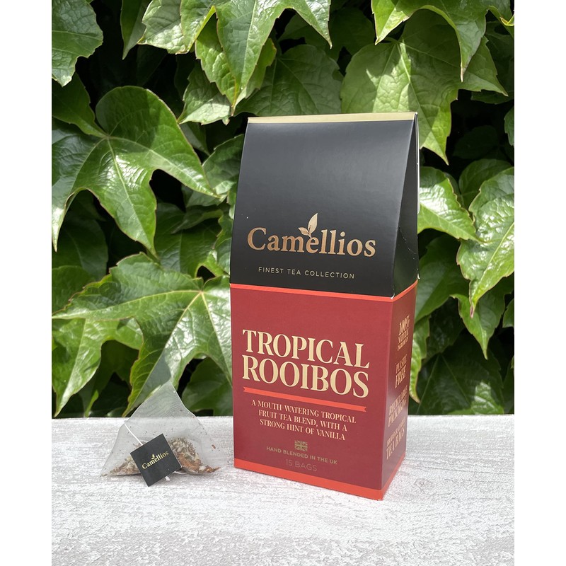 Tropical Rooibos Tea, Pyramid Tea Bags, Herbal Tea, Caffeine Free,
