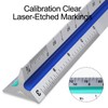 Kyuionty Architectural Scale Ruler 12 Inch, Imperial Scale Aluminum Laser-Etched
