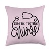RN Genetic Testing Nurse NP Cute Genetics Nursing Throw Pillow