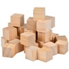 TIMESETL 30 Pieces Unfinished Smooth Wooden Cubes 3 x 3