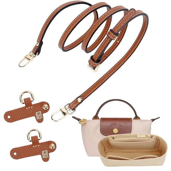 2-Pack Mini Bag Strap for Longchamp, Longchamp Bag Insert Organizer,