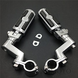 XKMT-1" Highway Radical skull Foot Pegs Clamps Compatible With Harley Sportster 883 1340 XL1200 Chromed [B00YWBYH5M]