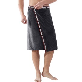YJZQ Saunakilt Men's Sauna Towel Sauna Sarong Kilt Adjustable Sauna Towel Shower Towel with Press Studs One Size Quick-Drying Sauna Skirt Towel 70 x 140 cm