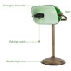 NISSAFORS Bankers Desk Lamp, Green Glass Shade, Vintage Desk Lamp
