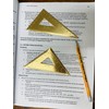 Golden Brass Ruler Stationery Set - Durable Brass Ruler (Isosceles