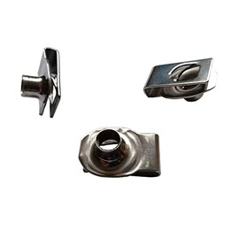 3/8"-16 Stainless Steel U -Style Clip-On Nut,U-Type Fasteners (Pack of 10)