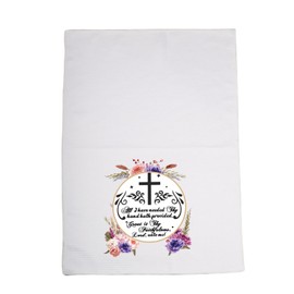 LEVLO Christian Faith Baptism Housewarming Gift Religious Home Decor Dish Kitchen Towel For BFF Friends (All I have needed)