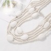 Multi Colour 5 Layers Wooden Beads Strand Statement Necklace for