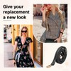 TIXIPEM 1Pcs Adjustable Leather Purse Straps 51.2 inch, Black, Gold