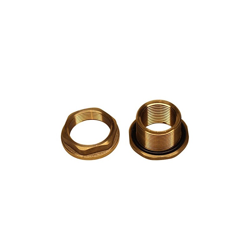 RAINPAL BBF010RH Brass Bulkhead Tank Fitting (Female 3/4" Straight Pipe