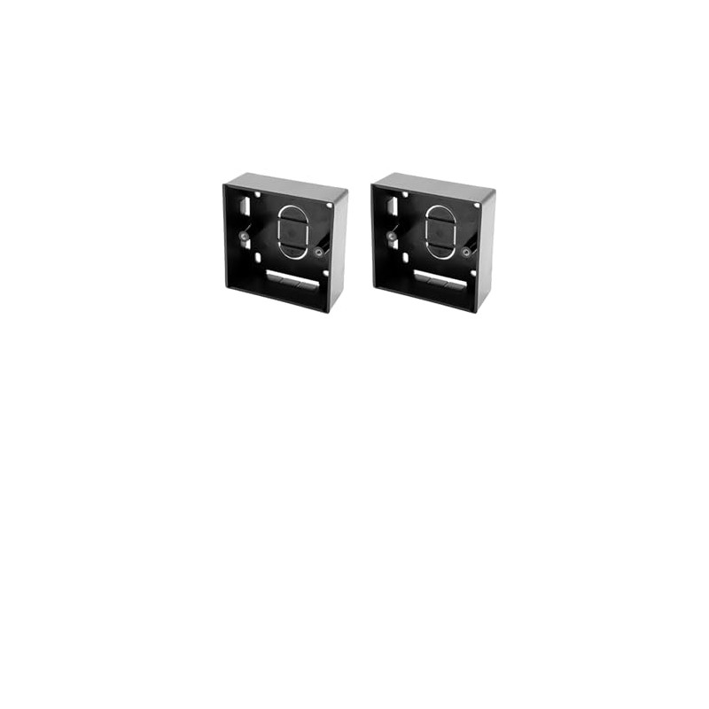 Surface Mounted Electrical pattress Box, Black, 32mm Deep, 1 Gang