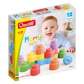 Quercetti Quercetti-4141 MOMY Soft Plastic Early Childhood Construction Toy, 12 Pieces, Multi-Colour