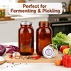 CARBLIN Half Gallon Amber Mason Jars, 3Pcs 64oz Canning Container