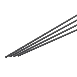 sourcing map Carbon Fiber Rod, 5mm x 300mm Carbon Rod Bar for RC Plane DIY Craft Kite Wing Tube Quadcopter Arm Repair Pack of 4