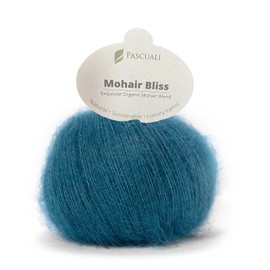 PASCUALI Mohair Bliss Knitting Wool Made of 60% Mohair Wool (Kid Mohair) 40% Silk Wool Mohair Yarn for Knitting and Crocheting, Set: 4 Balls - 100 g - Colour: Petrol 807