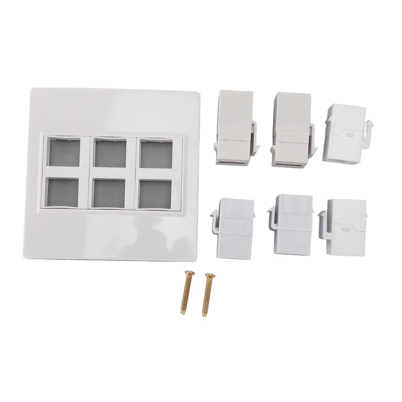 6 Port Multimedia Wall Plate 5Gbps 4K 60HZ HD Multimedia