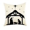 Ogiselestyle Christmas Oh Holy Night Nativity Throw Pillow Covers, 18