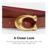 Coach Women's CTS Sculpted C Reversible Leather Belt, Saddle 1941