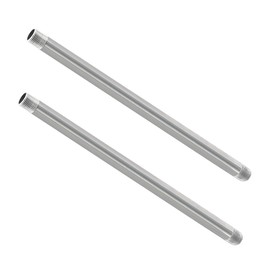 GeilSpace 1/2" x 18" Stainless Steel Pipe, 304 Pipe Nipple Fits Standard 1/2 Inch Threaded Pipes and Fittings, DIY Industrial Metal tube (2 PCS)