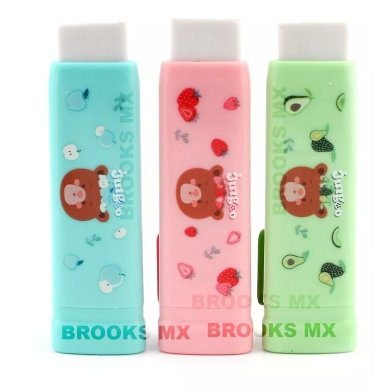 Jungoo Kit 3 Pz Gomas En Barra Retractil De Colores