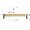 LOHAS Home 10-Pack Natural Finish Wooden Pant Skirt Hangers with
