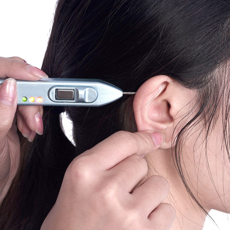 Auricular Points Detector Automatic Ear Detection Pen Warning Sound Acupressure