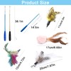 Cat Wand Toy,Cat Toys for Indoor Cats,Suction Cup Cat Fishing