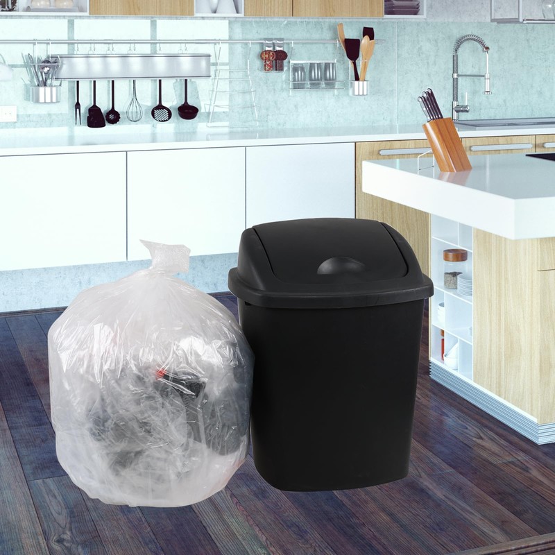 Hynomiky 30 Litre Clear Trash Bin Liners, 2 Rolls Rubbish