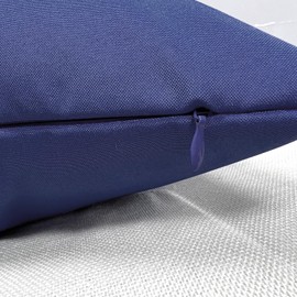 WOKANI 12x20 Outdoor Waterproof Lumbar Pillow Covers of 2 Decorative Patio Furniture Cushion Cases Outside Decor Couch for Garden Bench Porch Patio Tent Sofa, Dark Blue