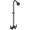 Aolemi Outdoor Shower Kit, 3-Inch Center, 2-Handle, Matte Black