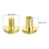 sourcing map 10Sets Brass Chicago Screw Fasteners, 8mm Concave Screw