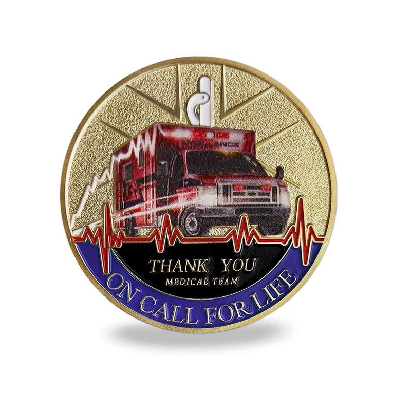 Emergency Medical Services Medic Challenge Coin EMT EMS Paramedic's Prayer